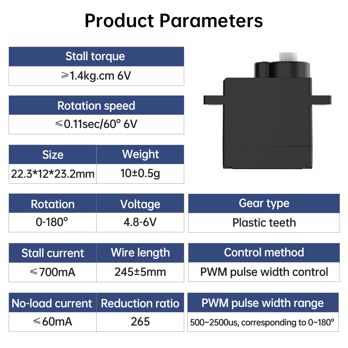 Hiwonder LFD-01 Robot Servo 6V Micro Servo Anti-blocking with Plastic Gear Hiwonder LFD-01 Robot Servo 6V Micro Servo Anti-blocking with Plastic Gear